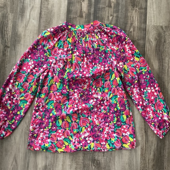 Lilly Pulitzer Elsa Top Blouse Silk Multi Wild Confetti S GRAIL Rare - Picture 5 of 7